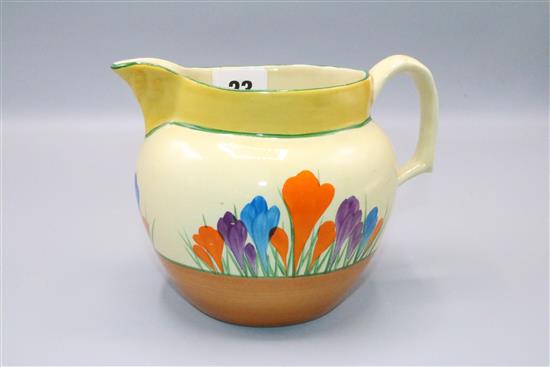 Clarice Cliff cream jug(-)